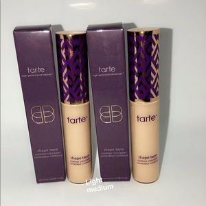 2 sets tarte shape tape concealer-light medium